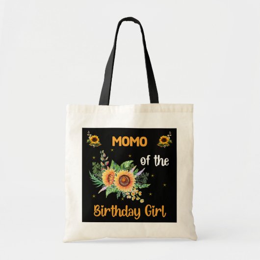 Momo van de bruisende zonnebloem tote bag (Voorkant)