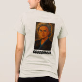 MOMOKO HEAD BW SKETCH Tri-Blend SHIRT (Achterkant)