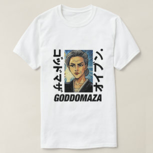 MOMOKO HOOFD GEKLEURD DIKKE TEKST T-SHIRT