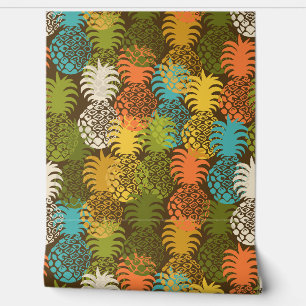 Momona Hawaiian Tropical Pineapple Toss - Bruin Behang