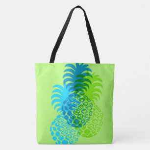 Momona Pineapple Hawaiian Reversible Beach Bag Draagtas