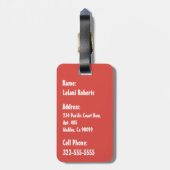 Momona Pineapple Hawaiian Tropical Bagagelabel (Achterkant verticaal)