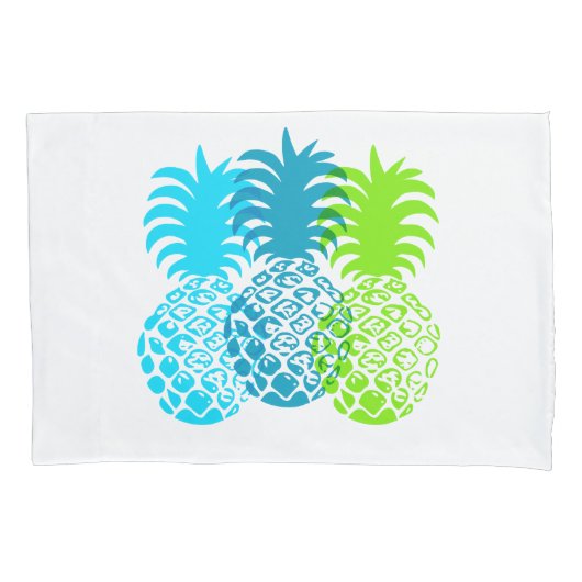Momona Pineapple Hawaiian Tropical Kussensloop (Voorkant)