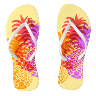 Momona Pineapple Hawaiian Tropisch Omkeerbaar Teenslippers