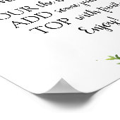 Momosa Bar Baby shower Drink Sign Poster (Hoek)