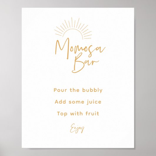 Momosa Bar Boho Sunshine Poster (Voorkant)