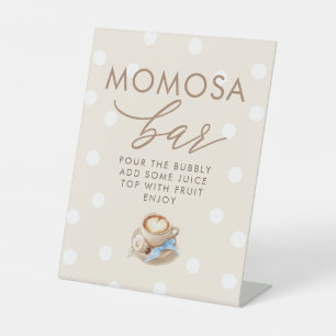 Momosa Bar Coffee Baby Shower Tafelbord Reclamebord Met Voetstuk