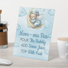 Momosa Bar Oh Baby Teddy Bear Reclamebord Met Voetstuk