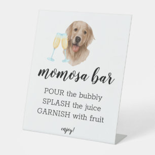 Momosa Bar Waterverf Labrador Retriever Theme Reclamebord Met Voetstuk