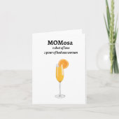 Momosa Moederdag Card, Drink Puns, Gift for Ma Kaart (Voorkant)