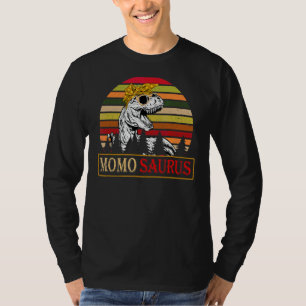 Momosaurus rex dinosaurus momo saurus familie moed t-shirt