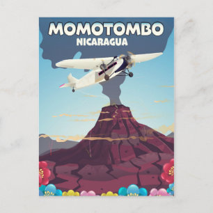 Momotombo Nicaragua vulkaan reisprint. Briefkaart