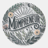 Mompreneur-thema Ronde Sticker (Voorkant)
