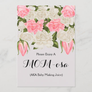 Moms Bar voor Baby shower Kaart