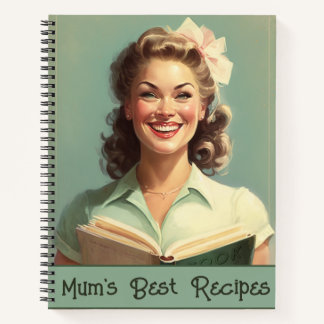 'Mom's Best Recipes' Retro 50's Huisvrouw, Recipe Notitieboek