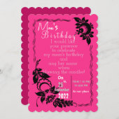 Mom's birthday invitation (Devant / Derrière)