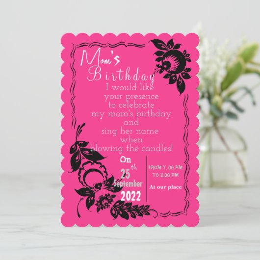 Mom's birthday invitation (Debout devant)