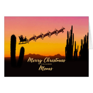Moms Christmas Père Noël sur le désert