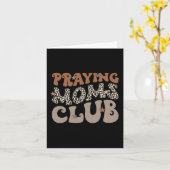 Moms Club Leopard Christelijk Mama Moederdag Kaart (Gele Bloem)