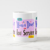 Moms Diner en Taxi Service Retro Gezegde Extra Grote Mok (Voorkant)