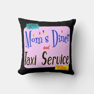 Moms Diner en Taxi Service Retro Pillow Kussen