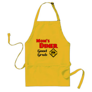 Mom's Diner Good Grub Retro Art Schort