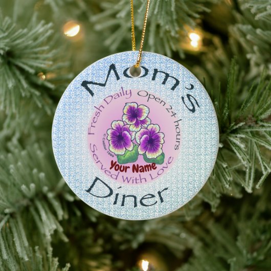 Moms Diner Keramisch Ornament (Boom)