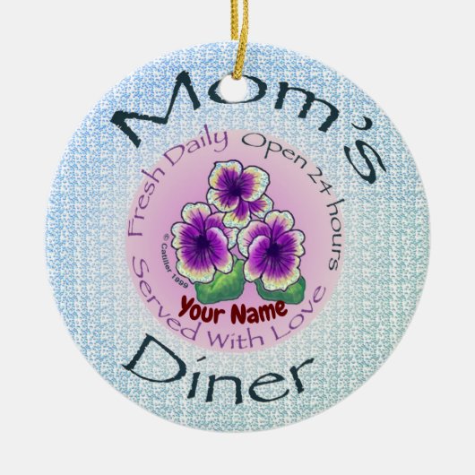 Moms Diner Keramisch Ornament (Voorkant)