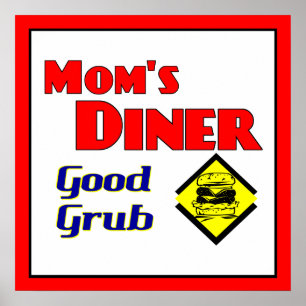 Mom's Diner Retro Restaurant Art Print