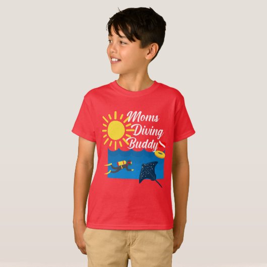 Moms Diving Buddy Design - T-Shirt de base pour en (Devant entier)