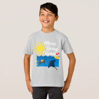 Moms duikend boeddontwerp - Kinderen - basis T-shi