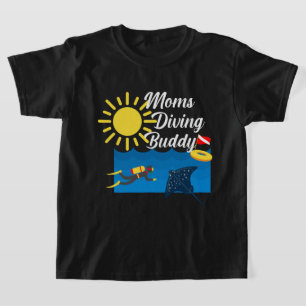 Moms duikend boeddontwerp - Kinderen - basis T-shi T-shirt