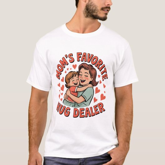 Mom's Favoriete Knuffeldealer - Grappige & Zoete M T-shirt (Voorkant)