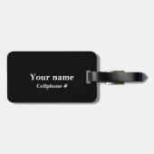 "Moms Favorite" Funny Quote Black Bagagelabel (Achterkant horizontaal)