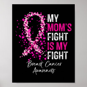 Mom's Fight is mijn strijd tegen borstkanker Aware Poster