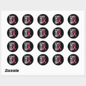 Mom's Fight is mijn strijd tegen borstkanker Aware Ronde Sticker (Vel)