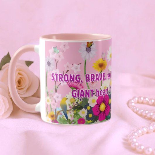 Mom's floral coffee mug