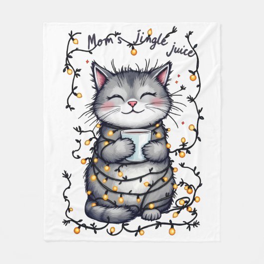Mom's Jingle Juice  Fleece Deken (Voorkant)