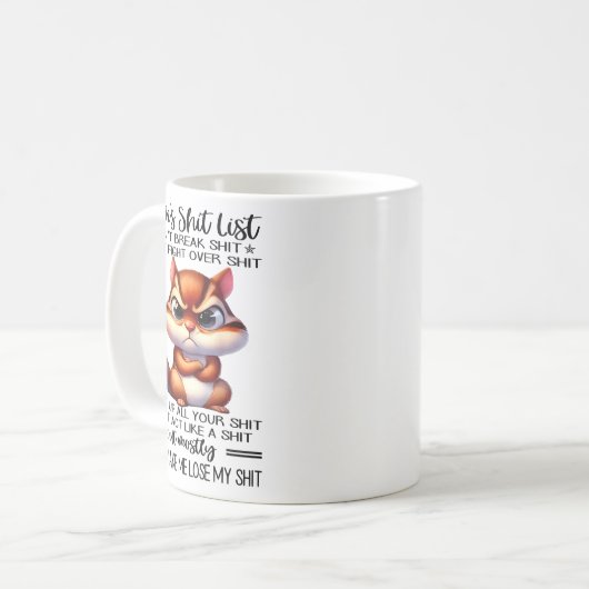 Mom's List Don't Break Don't Fight Over  Koffiemok (Voorkant links)