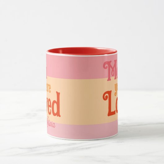 Moms mok trendy retro voor haar chic roze (Midden)