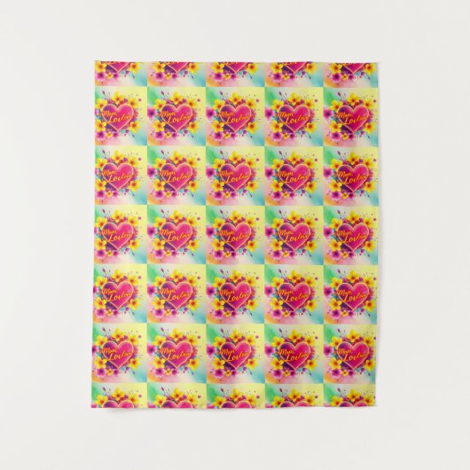 Mom's Neon Love Burst Wandkleed (Voorkant)