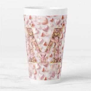 Moms Rose Gold Coeurs Céramique Grande Tasse Latte