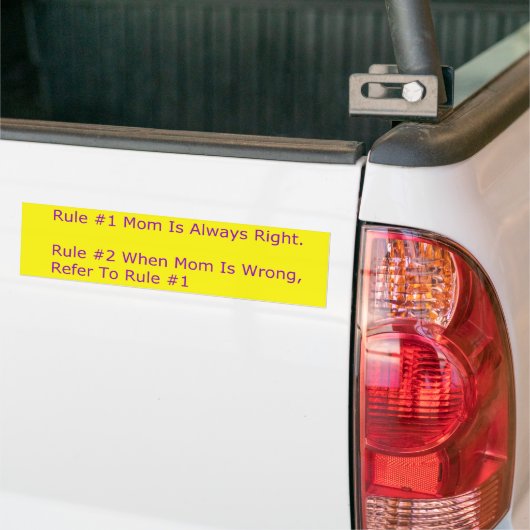 Moms Rules Bumpersticker (Op Truck)