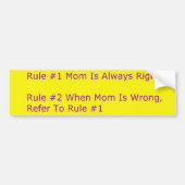 Moms Rules Bumpersticker (Voorkant)
