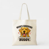 Mom's Shopping Buddy Golden Retriever Tote Bag (Achterkant)