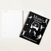"Mom's Taxi Service" Black & White Jaarlijkse Plan Planner (Display)