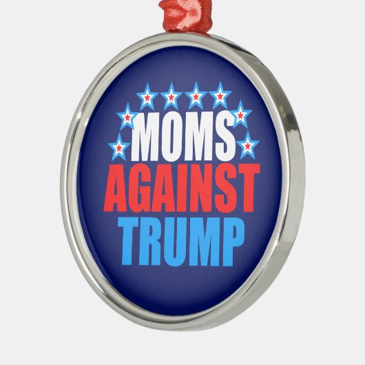 Moms tegen Trump Metalen Ornament (Links)