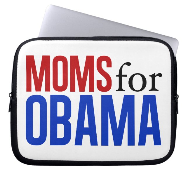 Moms voor Obama Laptop Sleeve (Voorkant)