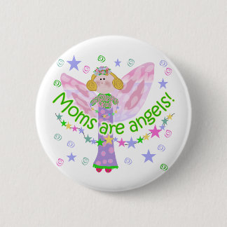Moms zijn Angels Ronde Button 5,7 Cm