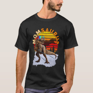 MOMSAURUS Jurassic Rex Moeder Skiën Vintage Wereld T-shirt